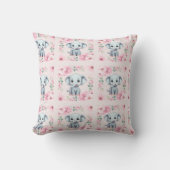 Pink Elephant Throw Pillow Kissen (Vorderseite)