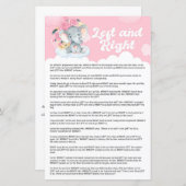 Pink Elephant Verlassen und Richtiges Baby Duschsp (Vorne/Hinten)