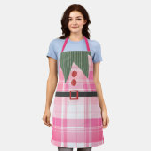 Pink Elf Kariert Weihnachten Schürze (Getragen)