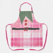 Pink Elf Kariert Weihnachten Schürze (Vorderseite)