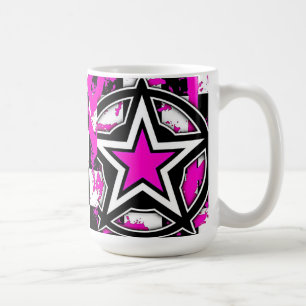 Pink Emo Star Tasse