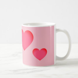Pink Emoji Heart Kaffeetasse
