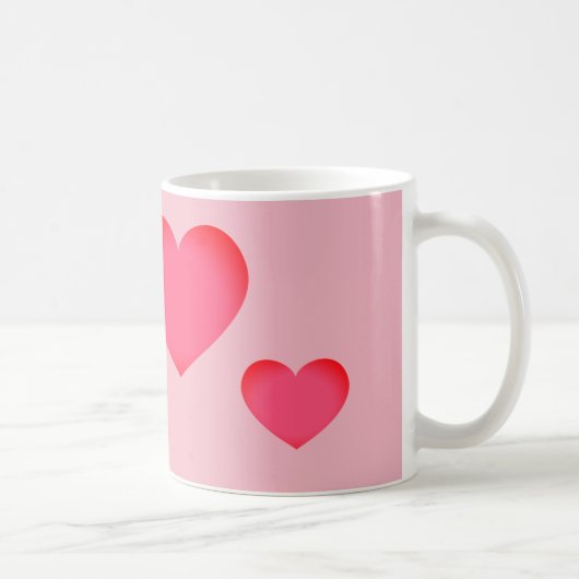 Pink Emoji Heart Kaffeetasse (Rechts)