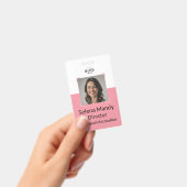 Pink | Employee Foto ID Company Security Abzeichen Ausweis (Handheld)