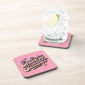 Pink Endless Summer Script Untersetzer Set (Rechte Seite)