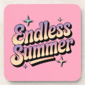 Pink Endless Summer Script Untersetzer Set (Vorderseite)