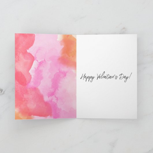 Pink English Bulldog Valentine's Day Gift Dog Karte (Innenseite)