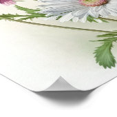 Pink English Daisy Blume Art Print Poster (Ecke)