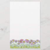 Pink English Daisy Blume Letter Writing Briefpapier (Vorderseite)