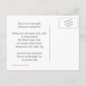 Pink Equalizer Einladungspostkarte (Rückseite)