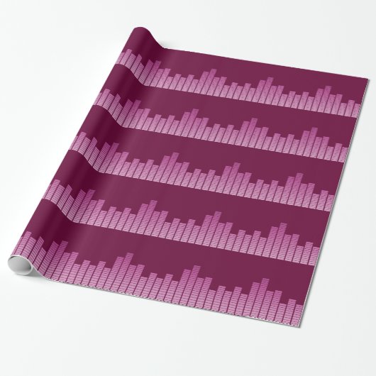 Pink Equalizer Geschenkpapier (Ungerollt)