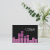 Pink Equalizer Visitenkarte (Stehend Vorderseite)