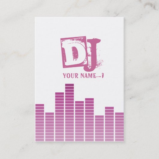 Pink Equalizer Visitenkarte (Vorderseite)