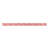 Pink Equestrian Plaid Pony Pattern Satinband (Vorderseite)