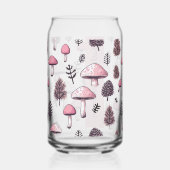 Pink Erntedank Fall Mushrooms Personalisieren Name Dosenglas (Links)