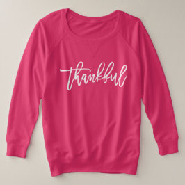 Pink Erntedank Sweatshirt Tolles Plus Size Große Größe T-Shirt