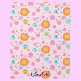 Pink Erster Ausflug zum 1. Geburtstag der Sun Girl Fleecedecke