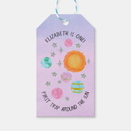 Pink Erster Ausflug zum 1. Geburtstag der Sun Girl Geschenkanhänger