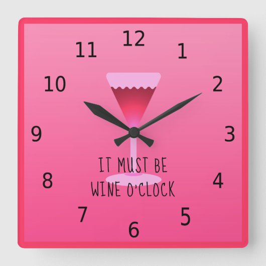 Pink. Es muss Wein o' Uhr sein, mit Zahlen (Vorderseite)
