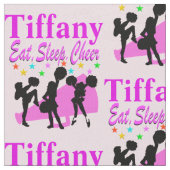 PINK ESSEN, SCHLAFEN, KIRCHE PERSONALISIERT FABRIK STOFF (Nahaufnahme)