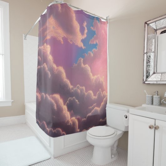 Pink Ethereal Sky Duschvorhang (Beispiel)