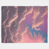 Pink Ethereal Sky Fleecedecke (Vorderseite (Horizontal))