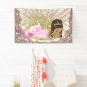 Pink Ethnic Mermaid Baby Showbanner Banner (Insitu)