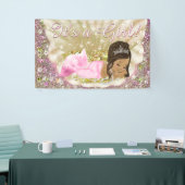 Pink Ethnic Mermaid Baby Showbanner Banner (Messeveranstaltung)