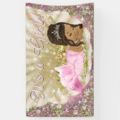 Pink Ethnic Mermaid Baby Showbanner Banner (Vertikal)