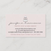 Pink Event Geburtstagsparty Planner Hochzeitskuche Visitenkarte (Rückseite)