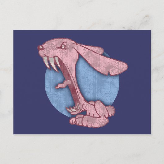 Pink Evil Bunny Postkarte (Vorderseite)