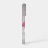 Pink Evil Eye Amulet on Marble Surface iPhone 16 Hülle (Rechte Seite)