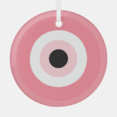 Pink Evil Eye - Liebe und Freundschaftsschutz Ornament Aus Glas (Vorderseite)