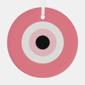 Pink Evil Eye - Liebe und Freundschaftsschutz Ornament Aus Glas (Rückseite)