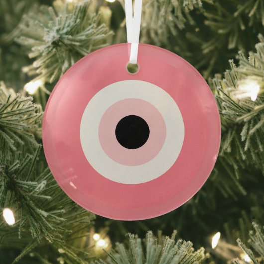 Pink Evil Eye - Liebe und Freundschaftsschutz Ornament Aus Glas (InSitu)