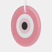 Pink Evil Eye - Liebe und Freundschaftsschutz Ornament Aus Glas (Vorderseite links)