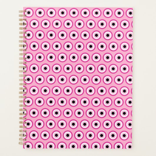 Pink Evil Eye Planer (Vorderseite)