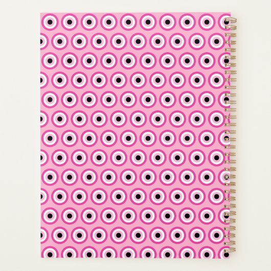 Pink Evil Eye Planer (Rückseite)