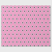 Pink Evil Eye Wrapping Paper Geschenkpapier (Flach)