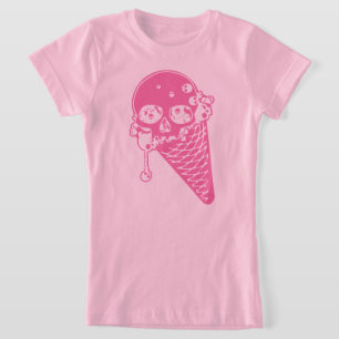 Pink Evil Ice Creme Cone T - Shirt