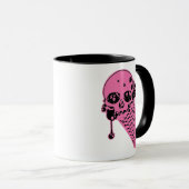 Pink Evil Ice Creme Cone Tasse (VorderseiteRechts)