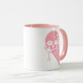 Pink Evil Ice Creme Cone Tasse (VorderseiteRechts)