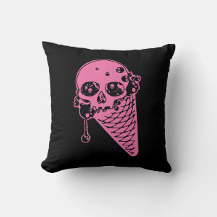 Pink Evil Ice Creme Cone Throw Kissen Kissen