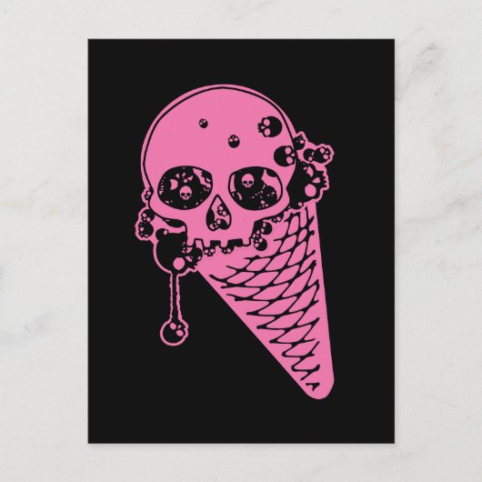 Pink Evil Ice Creme Postkarte (Vorderseite)