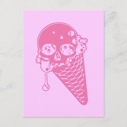 Pink Evil Ice Creme Postkarte (Vorderseite)