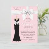 Pink Extravagant Elegante Mode Tiffany Babydusche Einladung (Stehend Vorderseite)