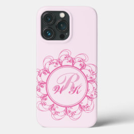 Pink Extravagant Monogram iPhone Case
