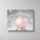 Pink Extravagante Weihnachtsschmuck Leinwand druck (Vorderseite)