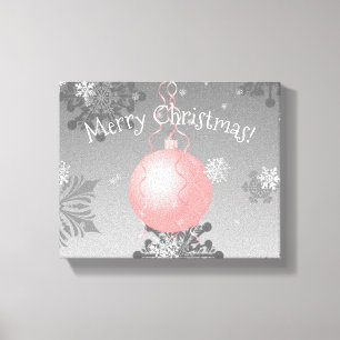 Pink Extravagante Weihnachtsschmuck Leinwand druck