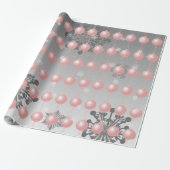 Pink Extravagante Weihnachtsschmuckpapier Geschenkpapier (Ungerollt)